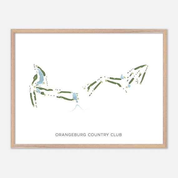 Orangeburg Country Club Orangeburg South Carolina Watercolor Map Poster