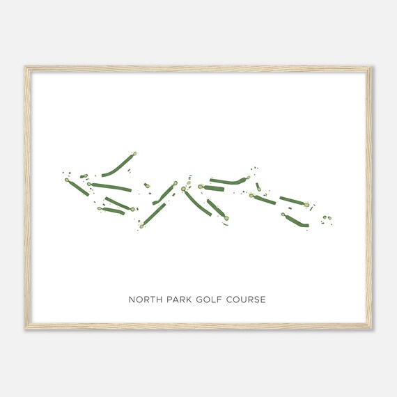 North Park Golf Course Pennsylvania Modern Watercolor Map Golfer Gift Golf Wall Art Golf Poster Print Course Layout