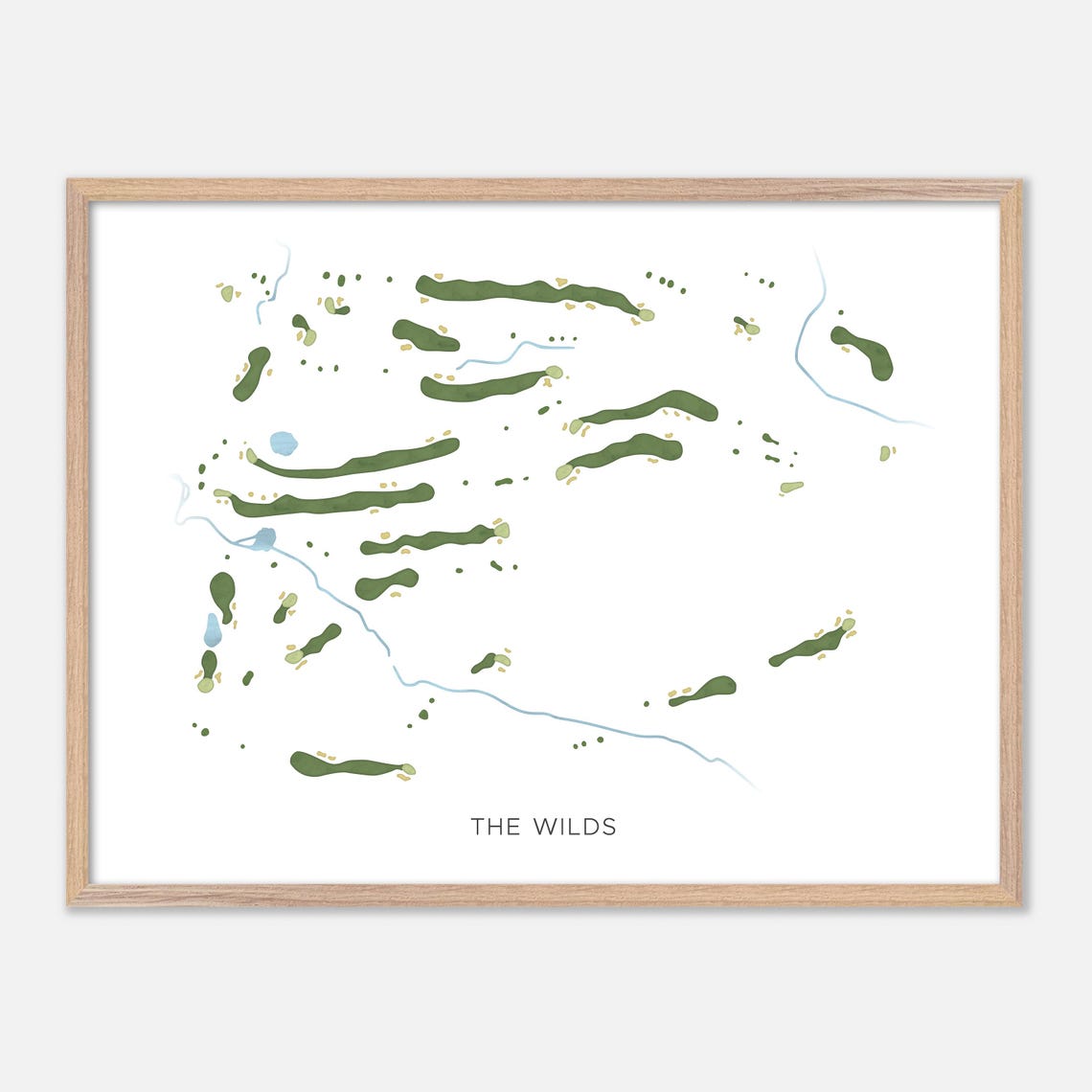 The Wilds Golf Course Canada Minimalist Watercolor Map Poster