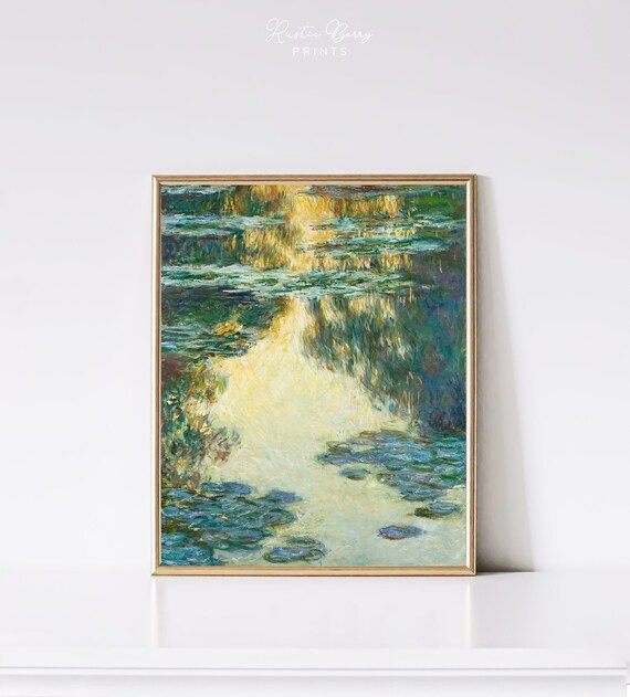 Claude Monet Water Lilies Pond Reflection Impressionist Art Print