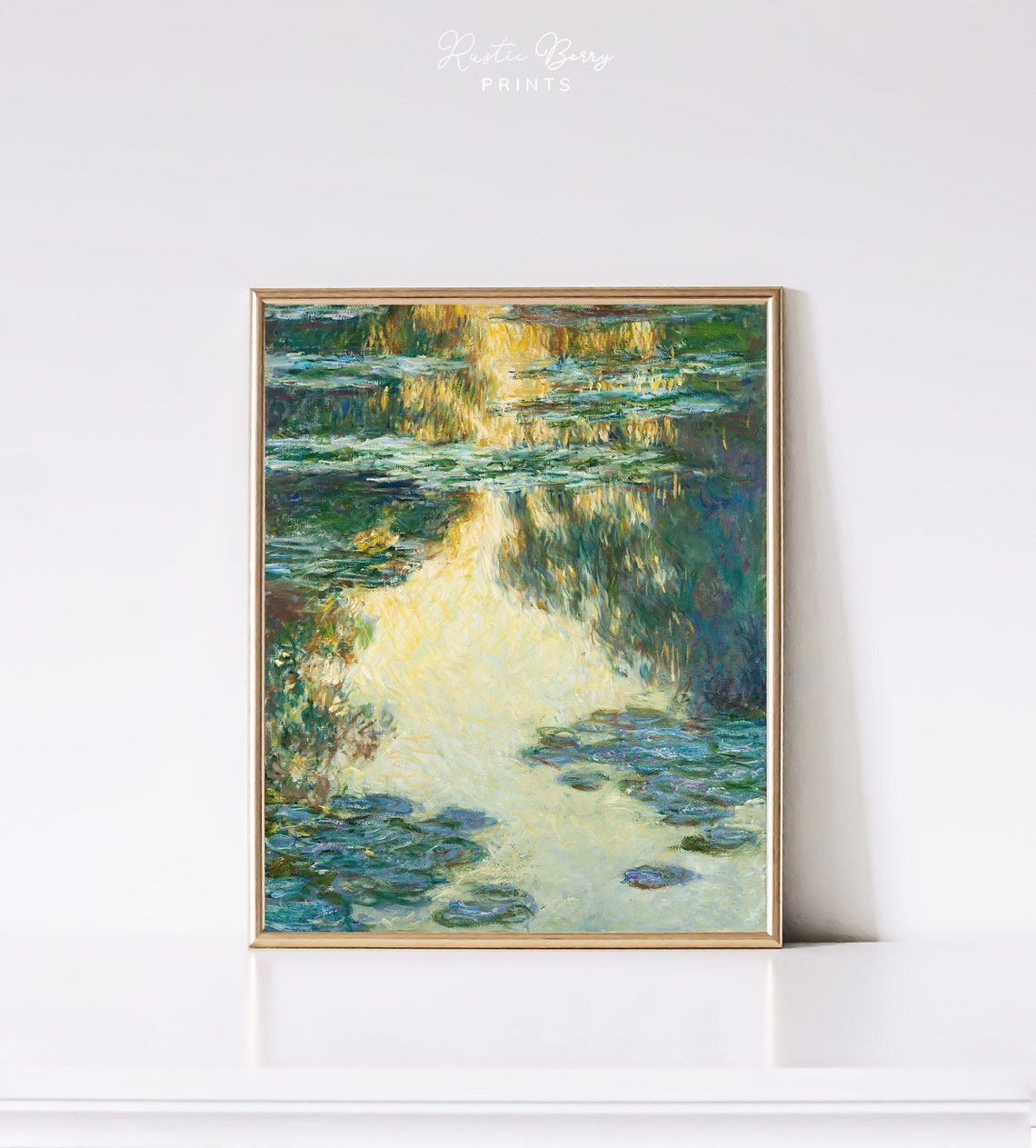 Water Lilies Claude Monet Vintage Art Print Wall Art Antique Art Instant Art