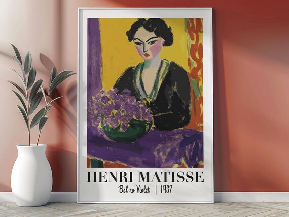 Henri Matisse Bol Ro Violet Art Print Modern Matisse Inspired Poster Art Gallery Matisse Minimalist Wall Decor Matisse Art Gift