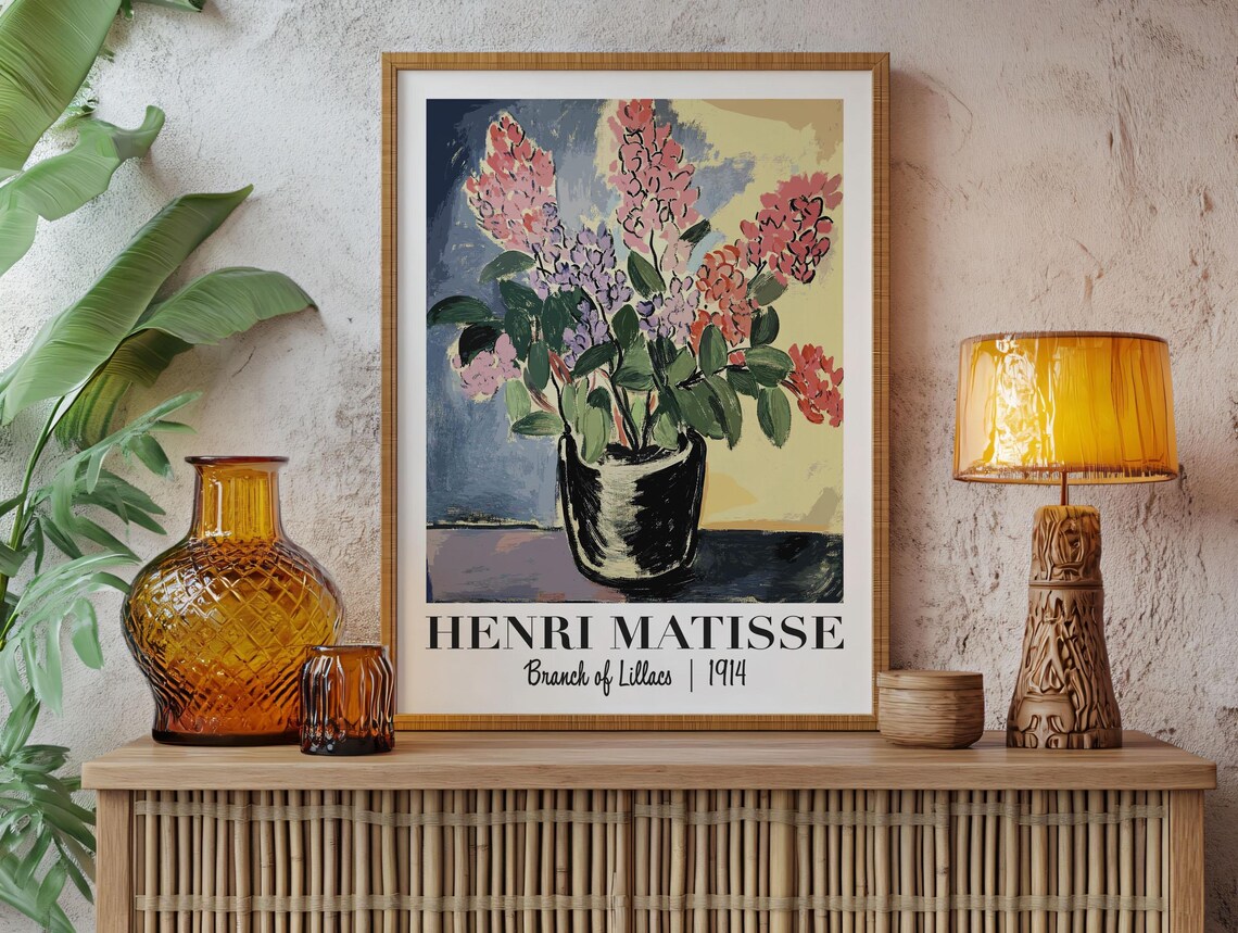 Henri Matisse Branch of Lillacs 1914 Lilac Still Life Poster - Image 2