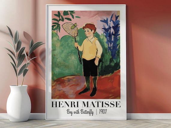 Henri Matisse Boy with Butterfly 1907 Sweet Child Portrait Poster