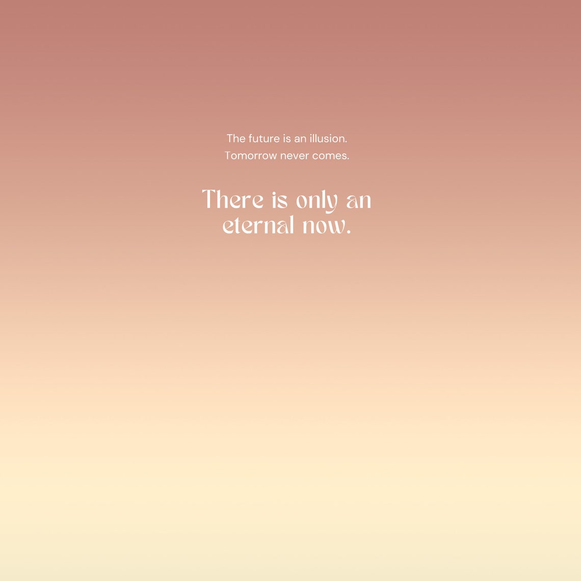 Eternal Now Quote on a Dreamy Blush Cream Teal Gradient Poster - Image 5