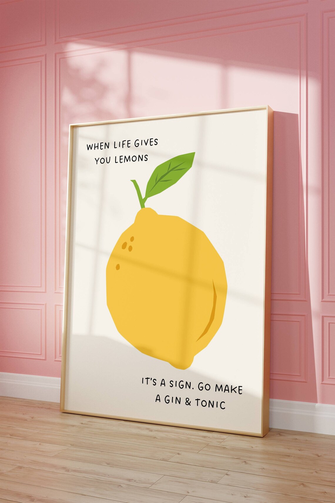 When Life Gives You Lemons Gin And Tonic Funny Lemon Quote Poster