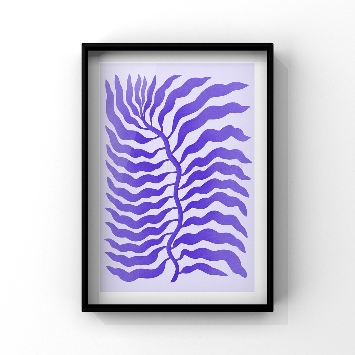 Pink Organic Abstract Botanical Pattern Modern Wall Decor Poster - Image 2