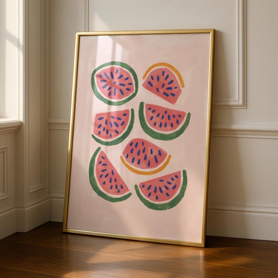 Watermelon Prints Fruit Dining Kitchen Decor