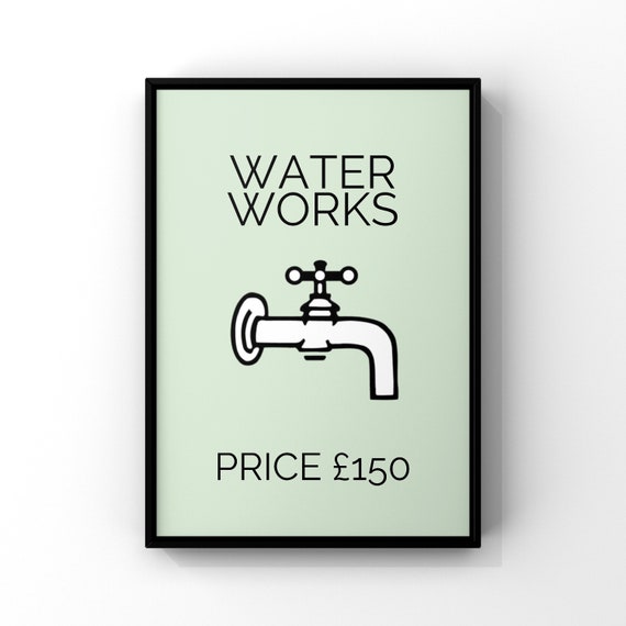 Waterworks Bathroom Funny Wall Art Print