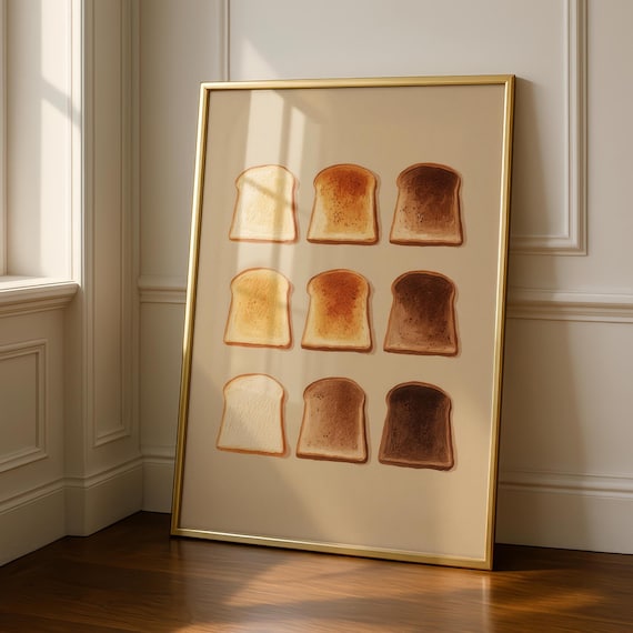 Toast Kitchen Print Fun Colorful Wall Art Dining Room Decor