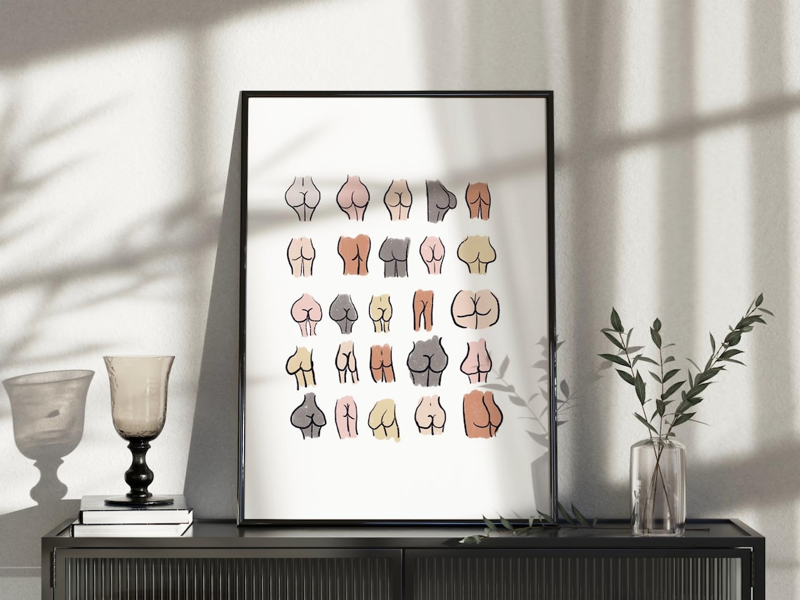 Funny Bathroom Bum Wall Art Poster Print - Image 3