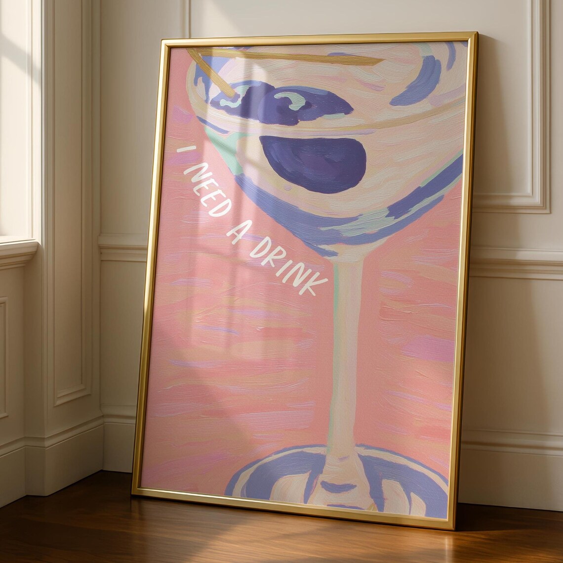 Alcohol Poster Kitchen Art Decor Champagne Party Print