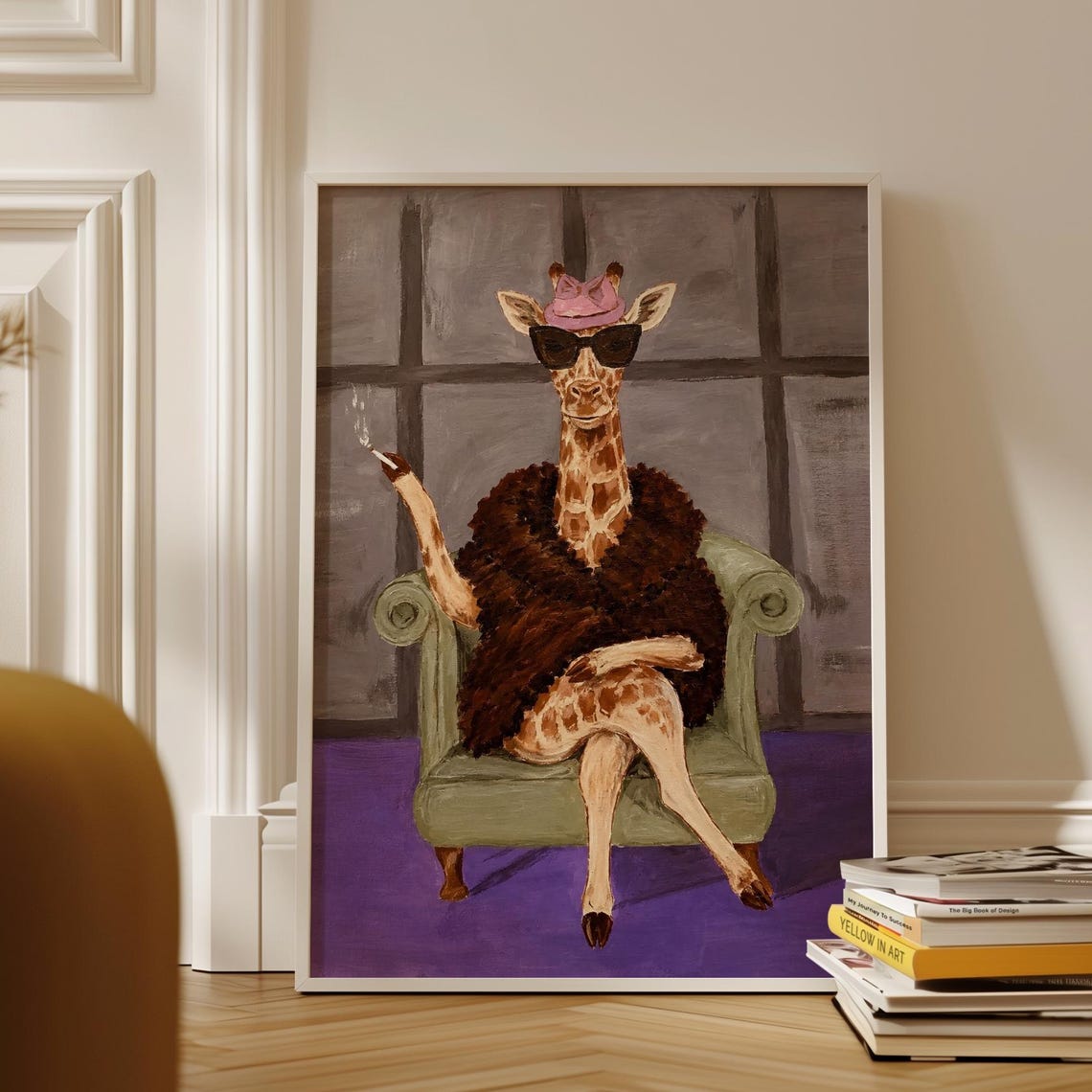 Fashion Giraffe Wall Art Print
