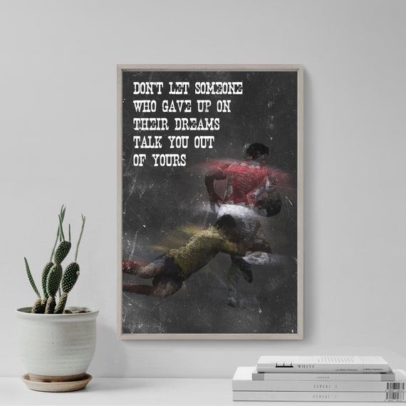 Rugby Motivational Print 05 Chase Your Dreams Art Photo Poster Gift Home Wall Decor Motivation Inspiration