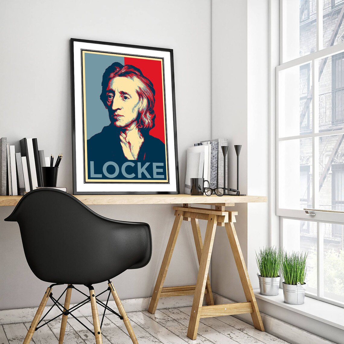 John Locke Portrait Art Print, Enlightenment Philosopher - Image 3