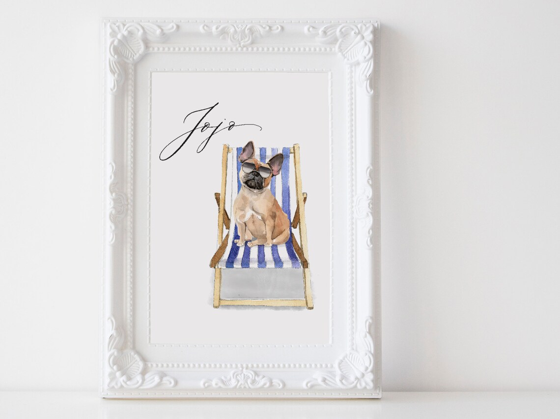 Custom Dog Portrait, Watercolor Pet Memorial Art