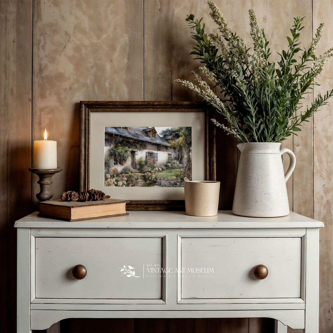 Blooming Flower Garden Cottage Seasonal Summer Vintage Wall Art - Image 2