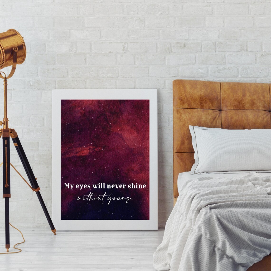 Romantic Starry Night Love Quote, Bedroom Decor - Image 5