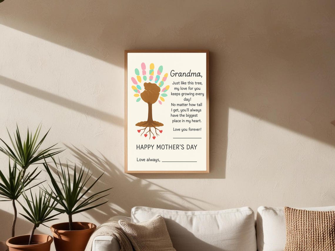 Grandma Handprint Tree, Mother's Day Gift - Image 2