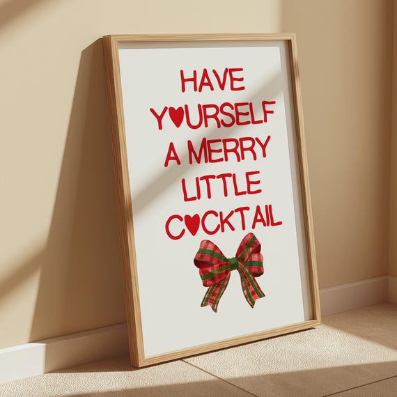 Funny Christmas Wall Art Cute Christmas Decor Trendy Holiday Wall Art Winter Print Trendy Rating Sign Christmas Print