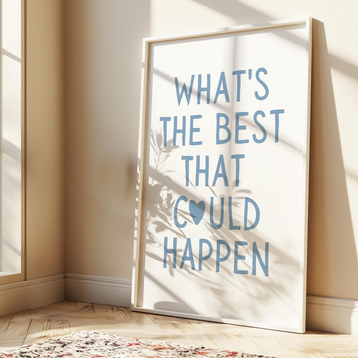 Whats The Best That Could Happen Positive Quote Typography Poster - Image 4