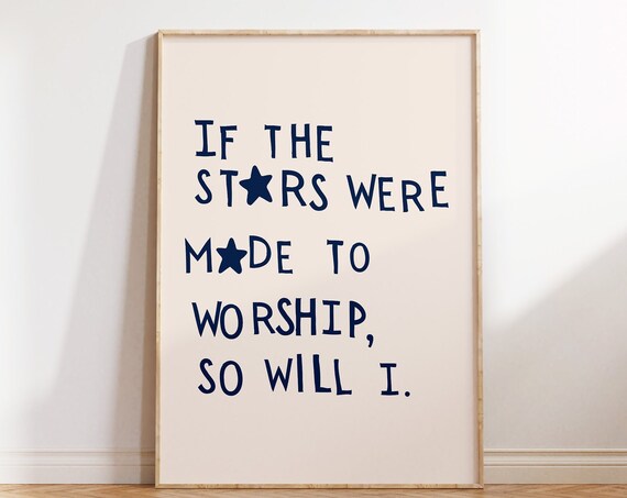 Minimalist Christian Wall Art Psalm 1483 6 Print Celestial Art Navy Christian Poster God Art Trendy Bible Art 1 Print