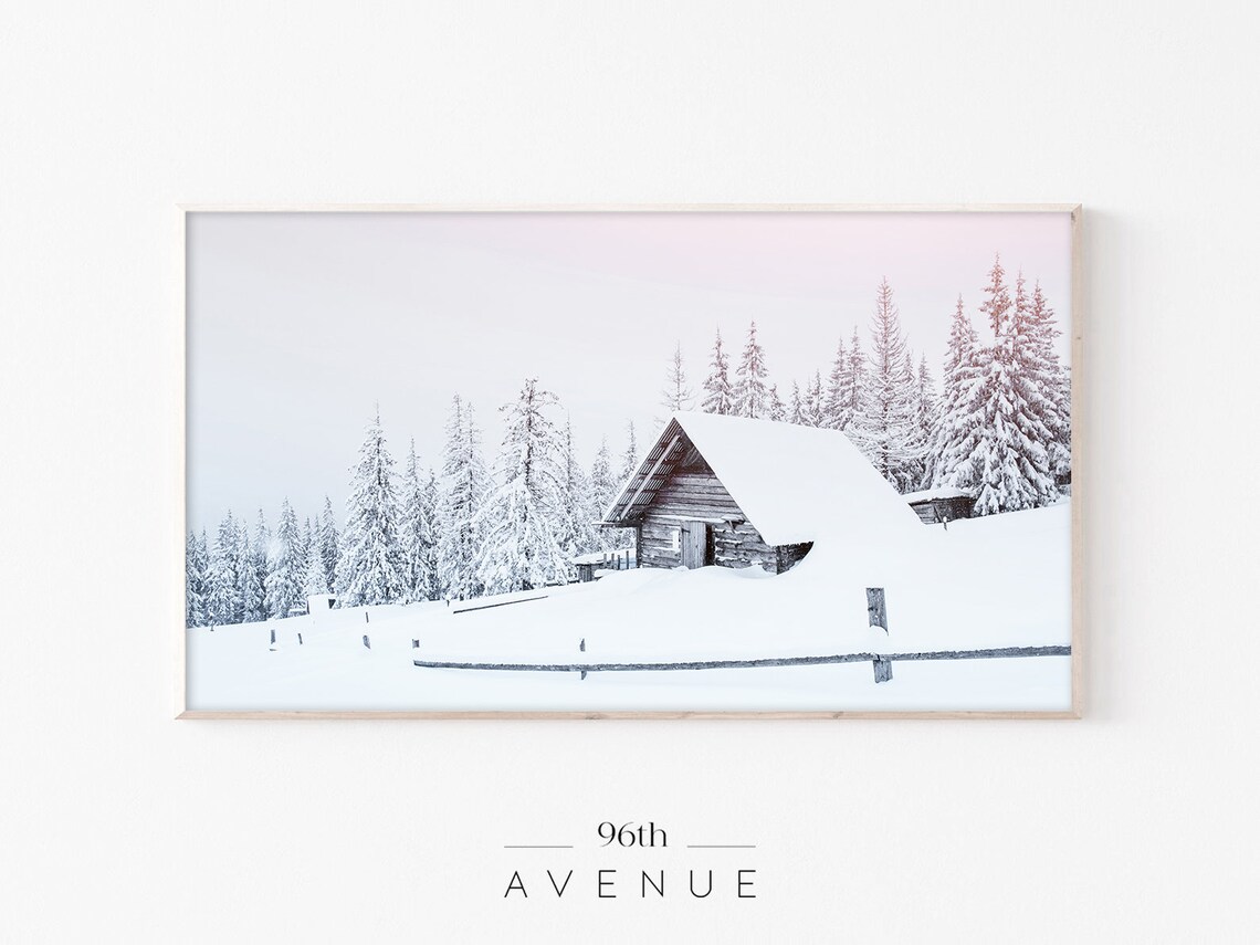 Winter Snow Landscape, Holiday Seasonal Art