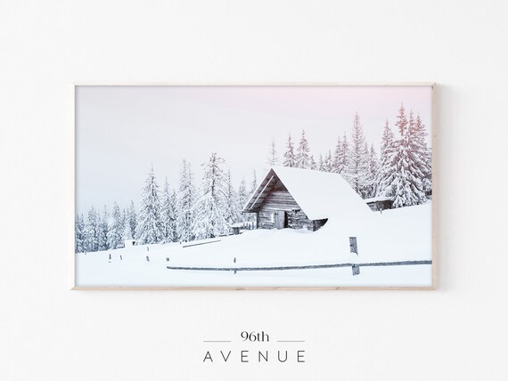 Winter Snow Landscape, Holiday Seasonal Art