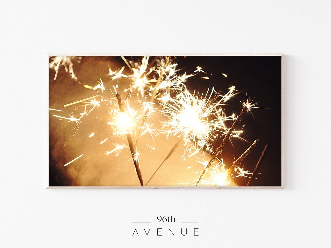 Festive New Year Holiday Art for TV, Abstract Poster