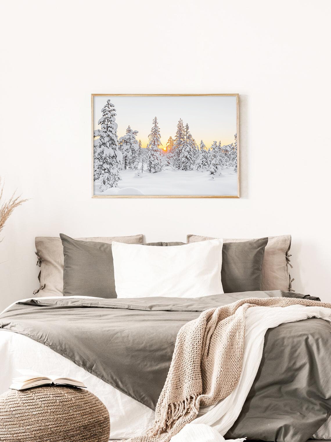 Winter Forest Christmas Poster, Holiday Forest Scene - Image 2
