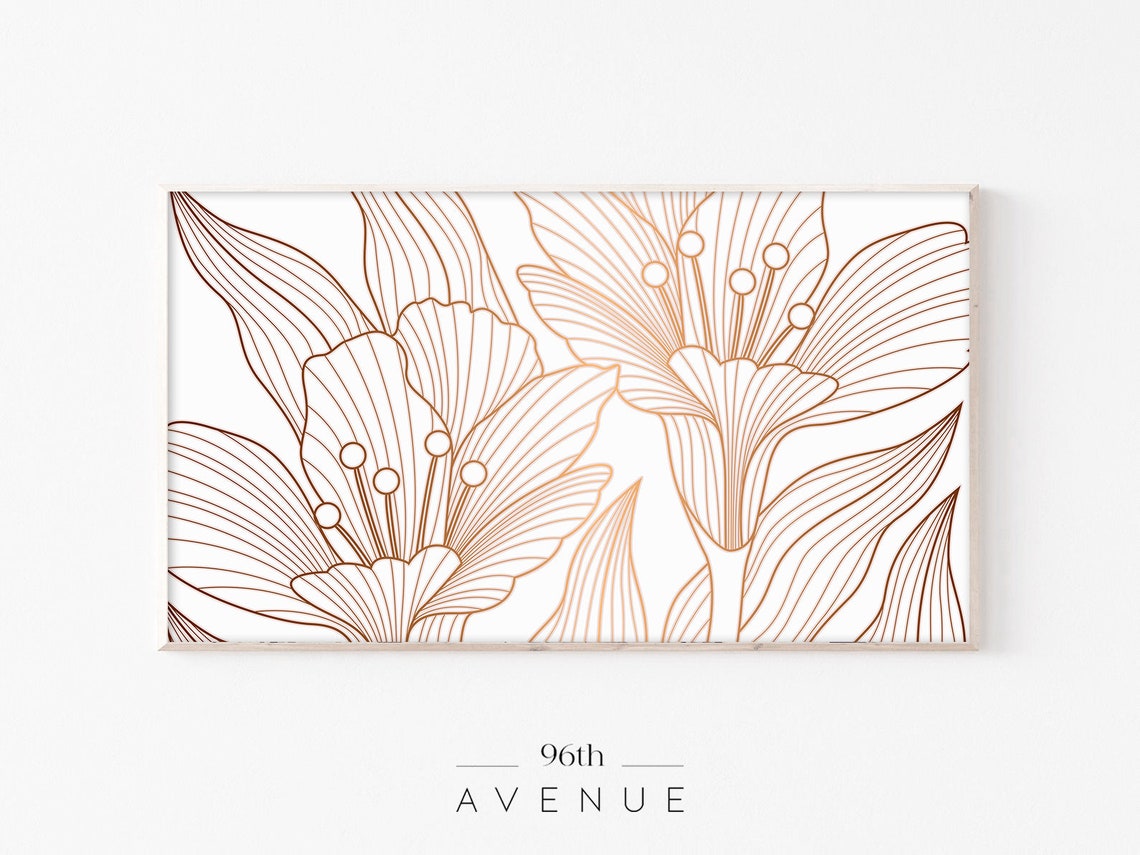 Line Flower Art for TV