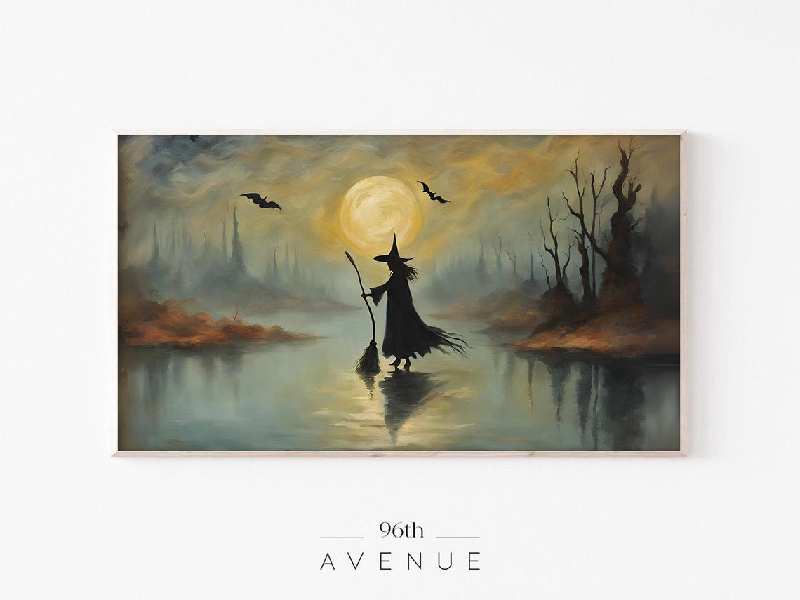 Scary Witch Haunted Landscape Halloween