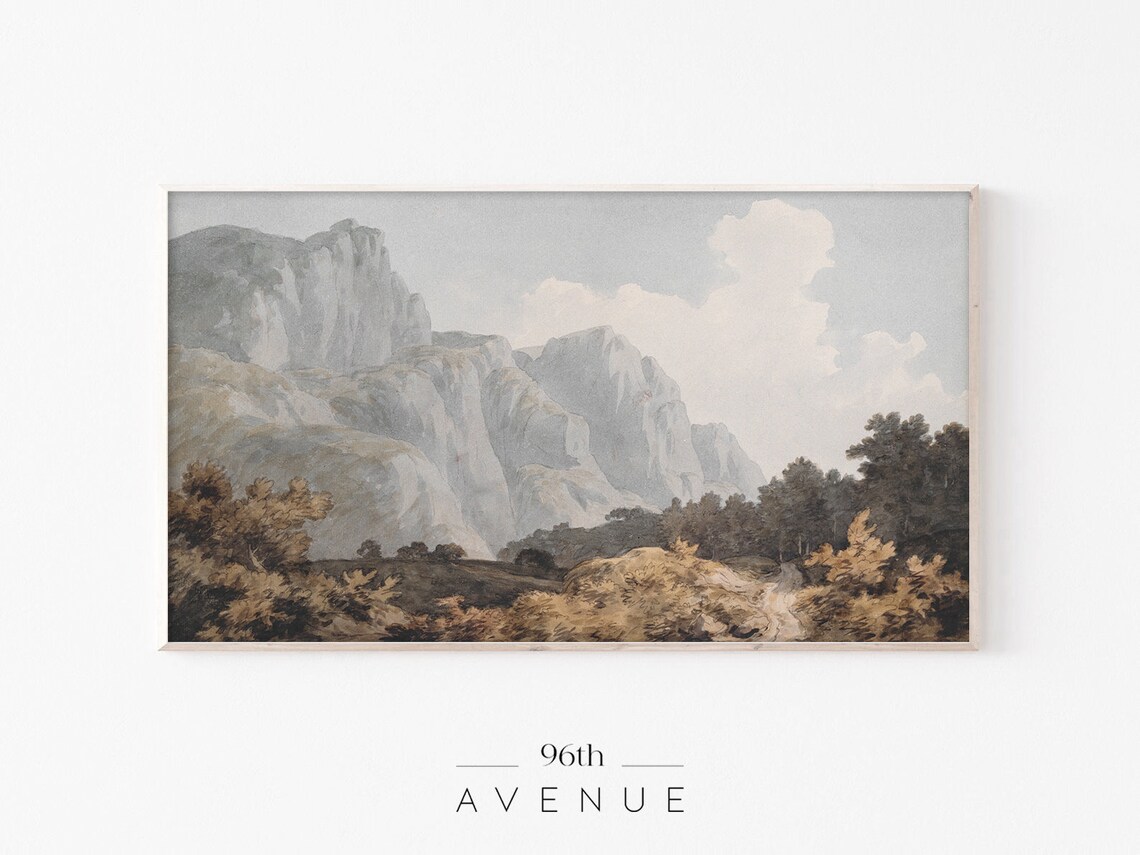 Frame Tv Art Vintage Mountain Landscape Tv Art Instant Frame Tv Art