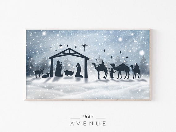 Nativity Holiday Art, Wall Art Print
