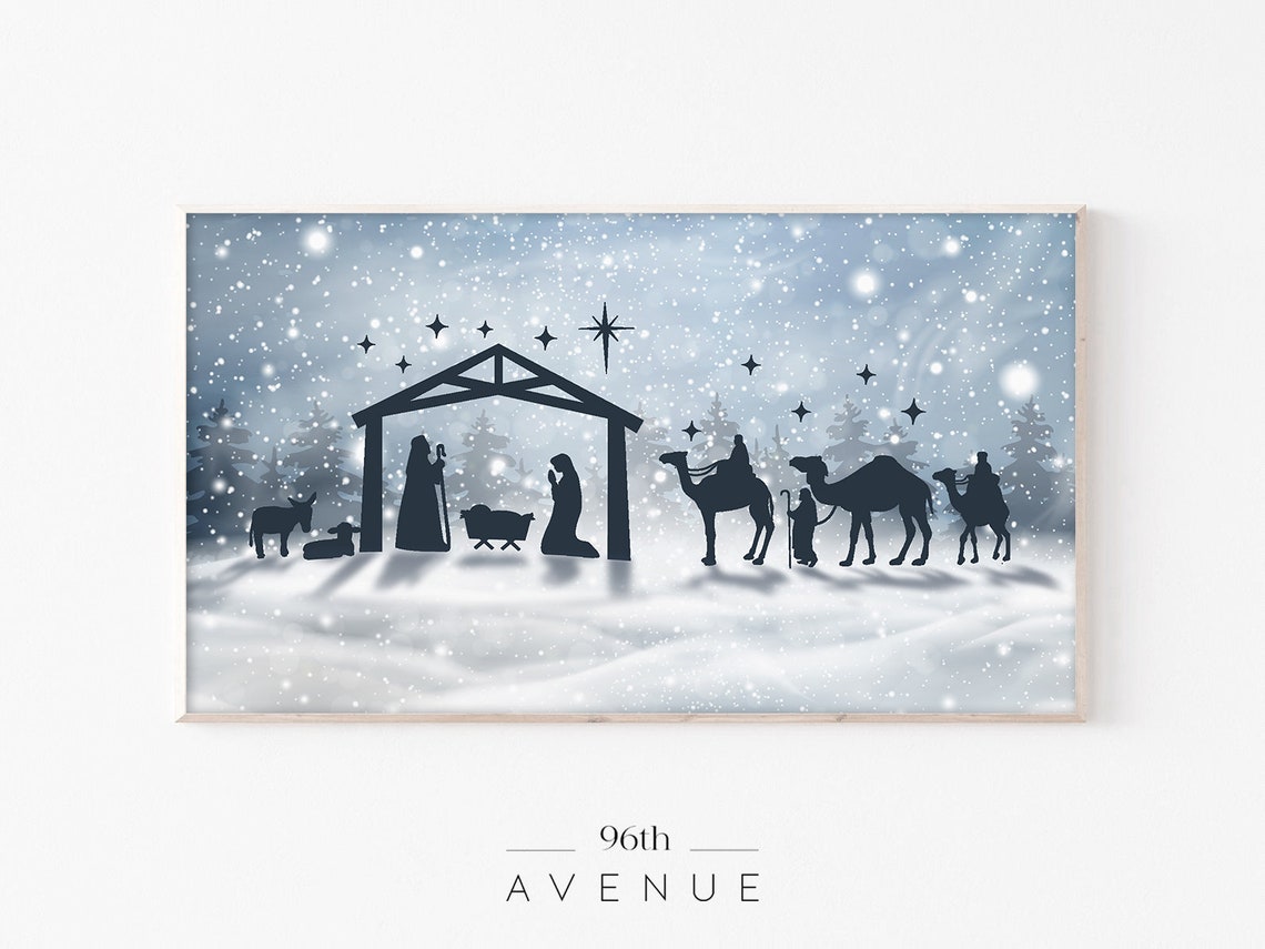Nativity Holiday Art, Wall Art Print
