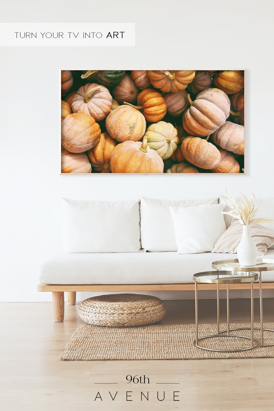 Autumn Pumpkin Pile Poster Print - Image 2