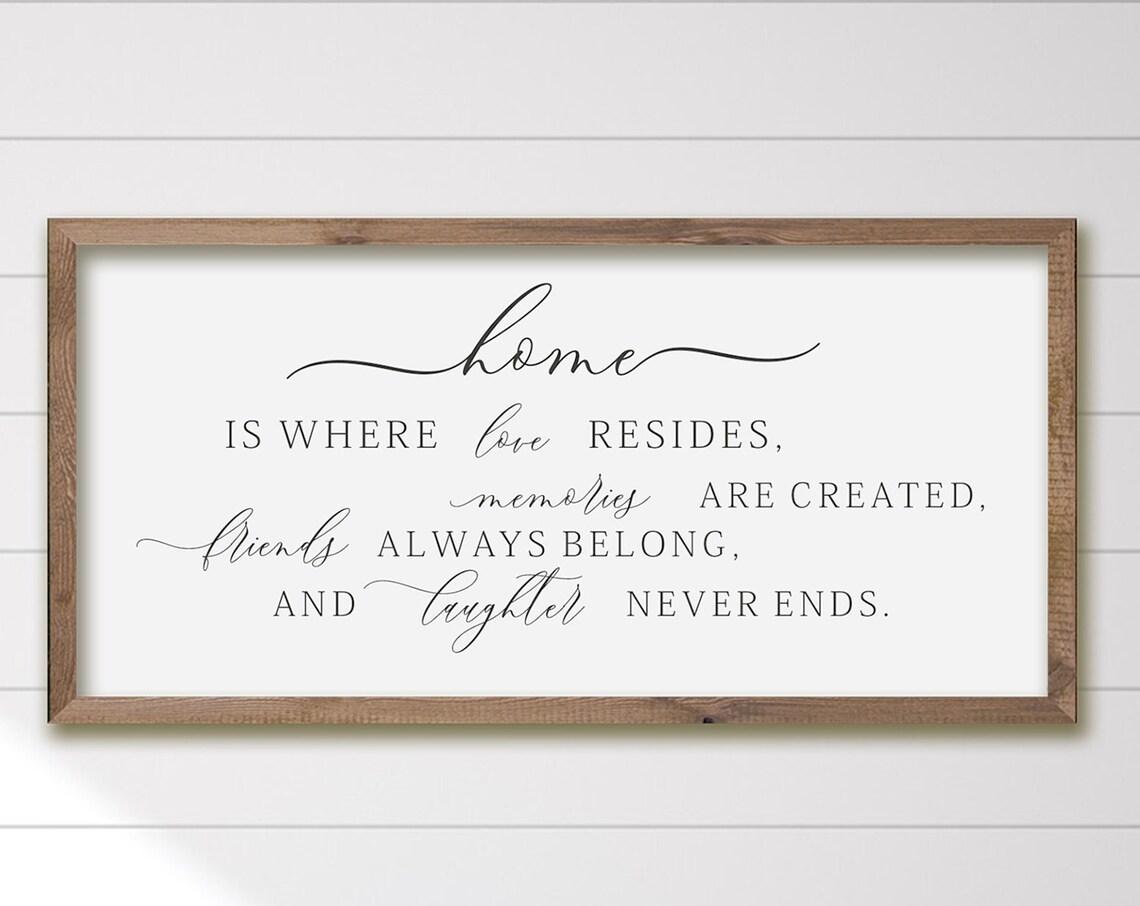 Home Is Where Love Resides, Farmhouse Home Art Print