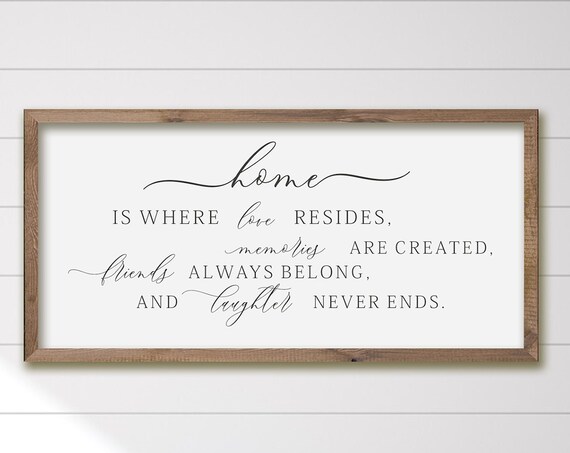 Home Is Where Love Resides, Farmhouse Home Art Print