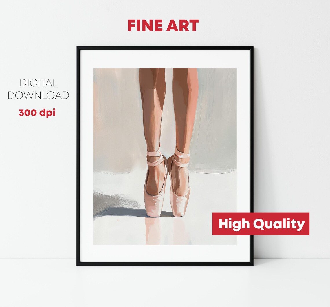 Ballerina Legs Painting Fashion Wall Art Girl Bedroom Decoration Autumn Spring Decoration - Image 2
