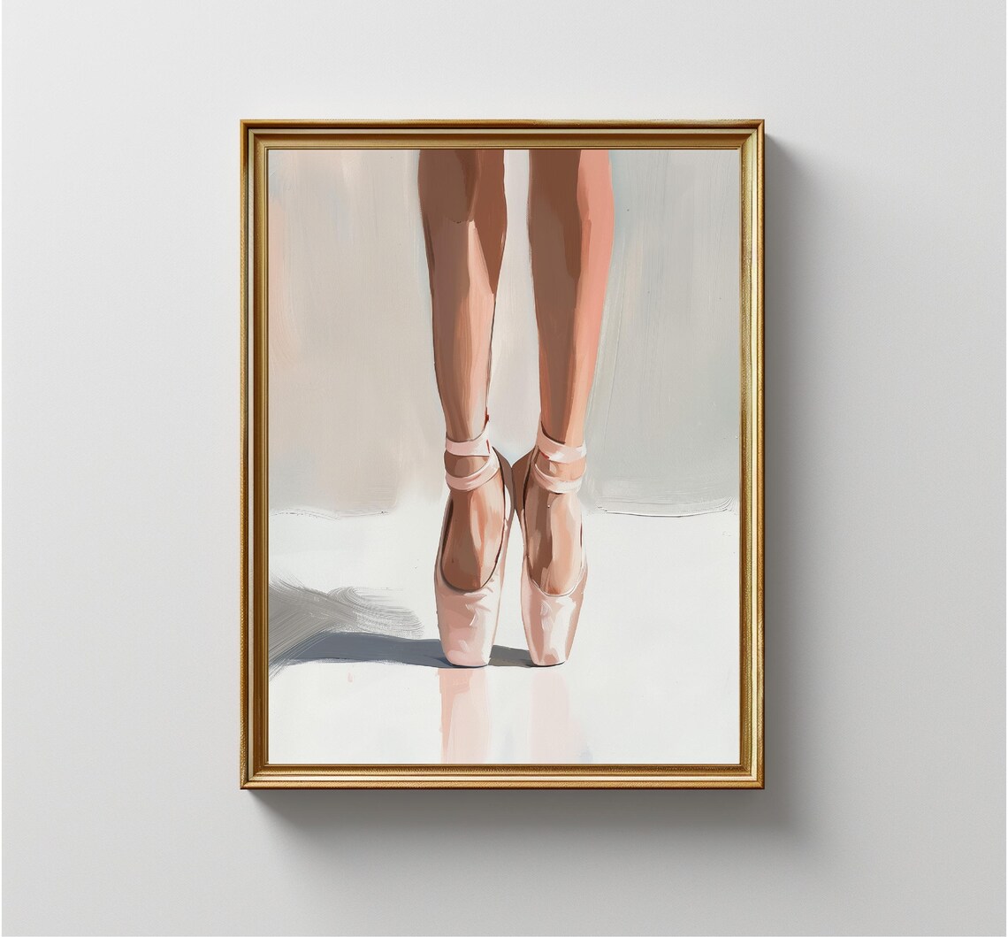 Ballerina Legs Painting Fashion Wall Art Girl Bedroom Decoration Autumn Spring Decoration - Image 4