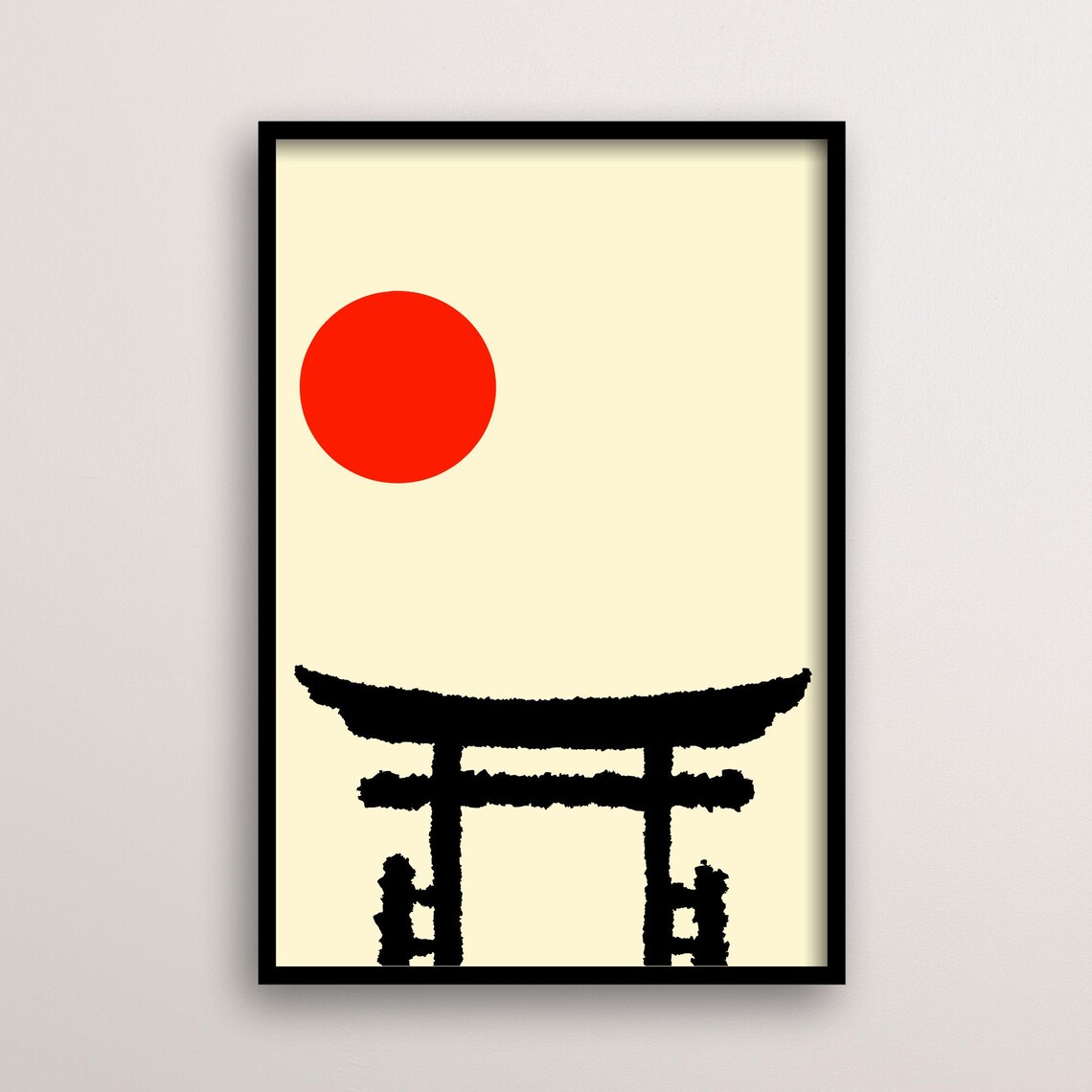 Torii Gate, Japanese Minimalist Art Print