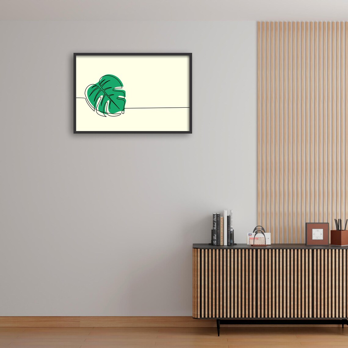 Minimalist Leaf Continuous Line Art, Botanical Decor - Image 4