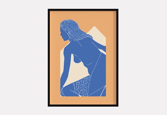 Matisse Blue Nude Blue Woman Poster Abstract Blue Nude Woman Poster Nu Bleu Matisse Poster Femme Art Print Woman Body Wall Art