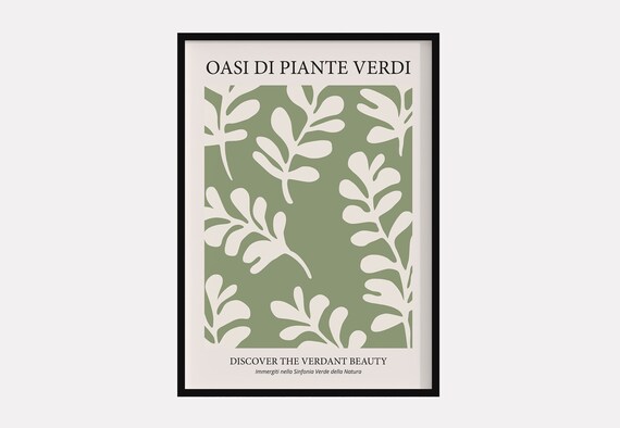Sage Green Matisse Print Green Poster Matisse Matisse Flower Print Sage Green Abstract