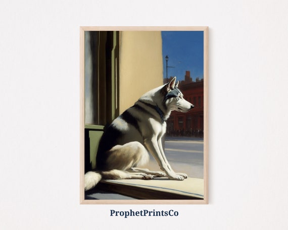Siberian Husky Poster Print Cute Animal Wall Art Dog Mom Gift Husky Oil Painting Home Dcor Wall Art Digitial