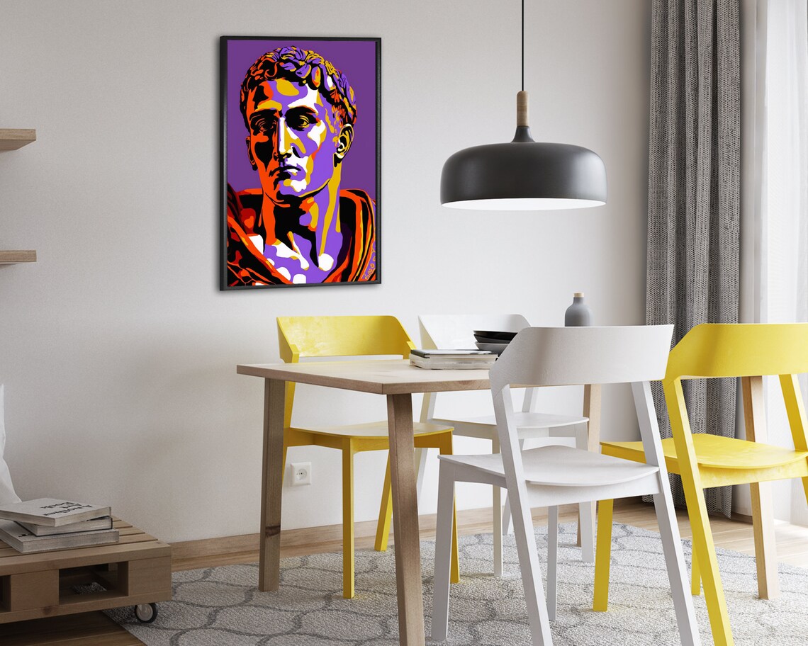 Julius Caesar Poster Print Ancient Rome Wall Art Inspired By Matisse Roman Modern Home Dcor Wall Art Digitial - Image 2