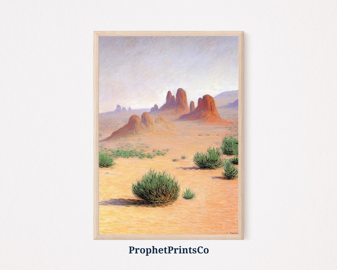 Red Rock Desert Buttes in Soft Morning Light Landscape Poster
