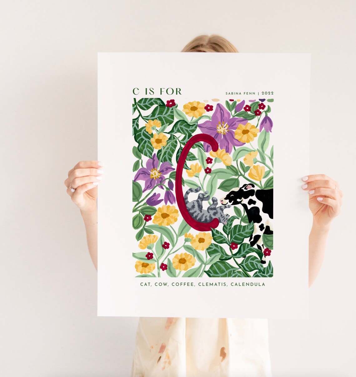 Monogram C Art Print, Nursery Alphabet Decor - Image 4