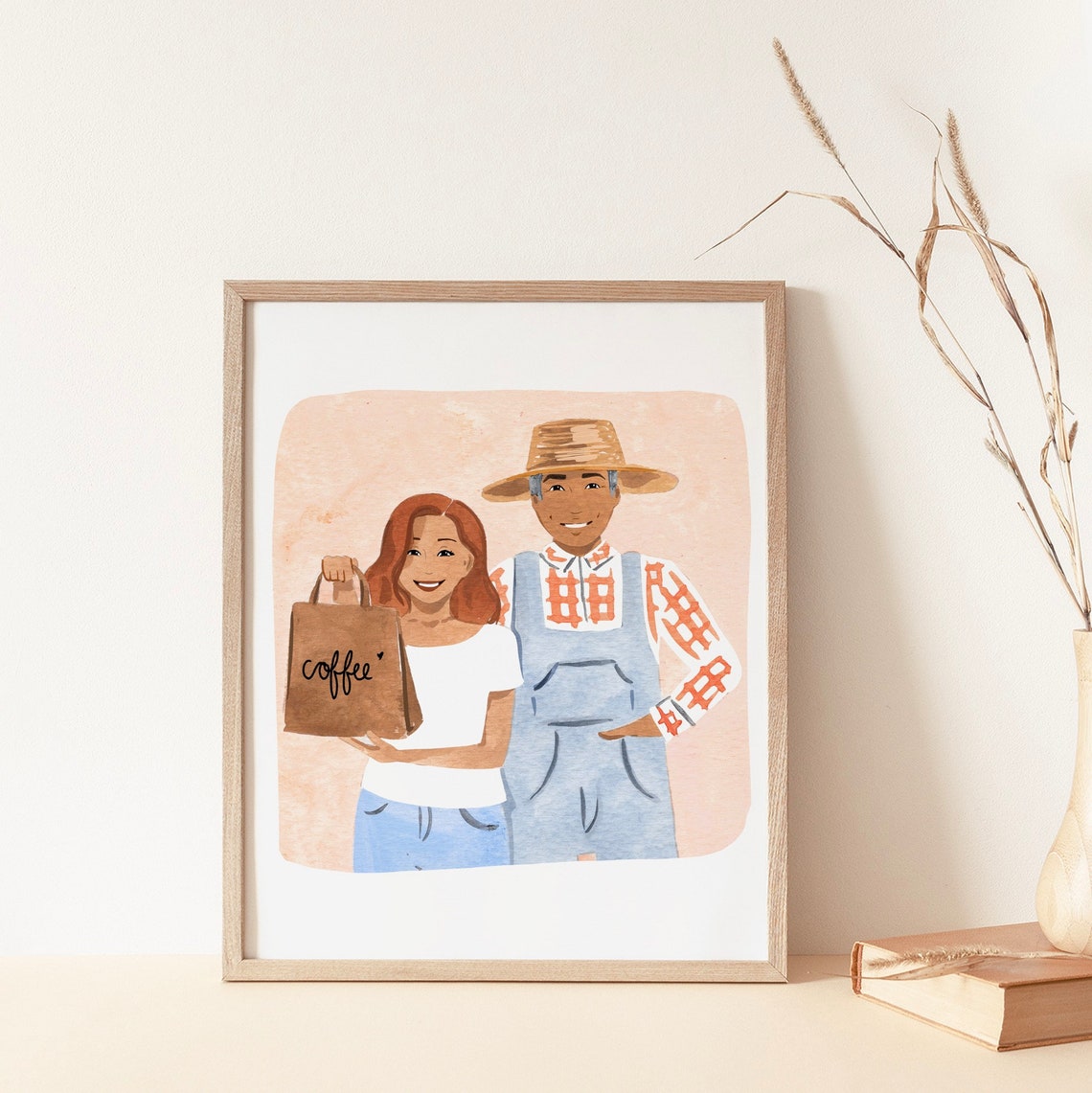 For The Local Gifter Woman And Farmer Coffee Wall Art Feminine Art Prints Women Art Prints Sabina Fenn Illustration - Image 4