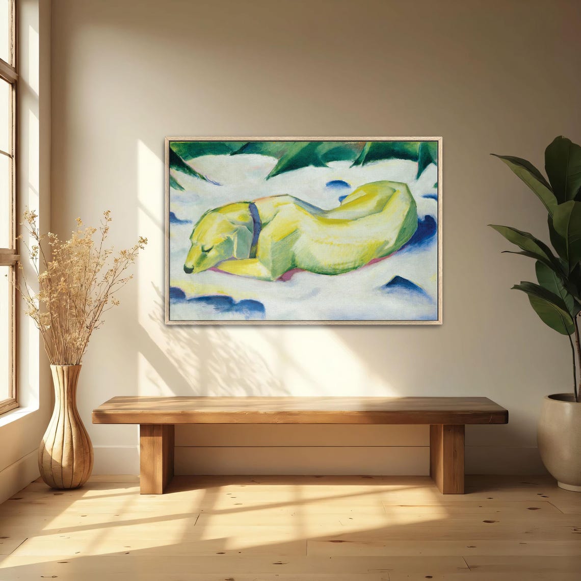 Franz Marc Yellow Dog Sleeping In The Snow Expressionist Poster - Image 4